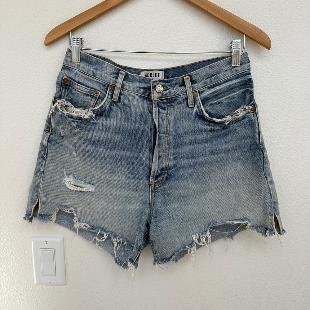 Agolde High rise Cutoff Shorts Button Fly Size 30